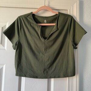 Lou & Grey Deep Green Crop Top